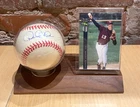 Derek Jeter Signed Baseball & 1992 rookie card in display case w/ certification