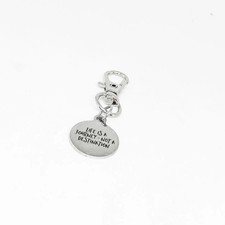 Life Is A Journey Not A Destination Stainless Steel Engraved Clip On Charm