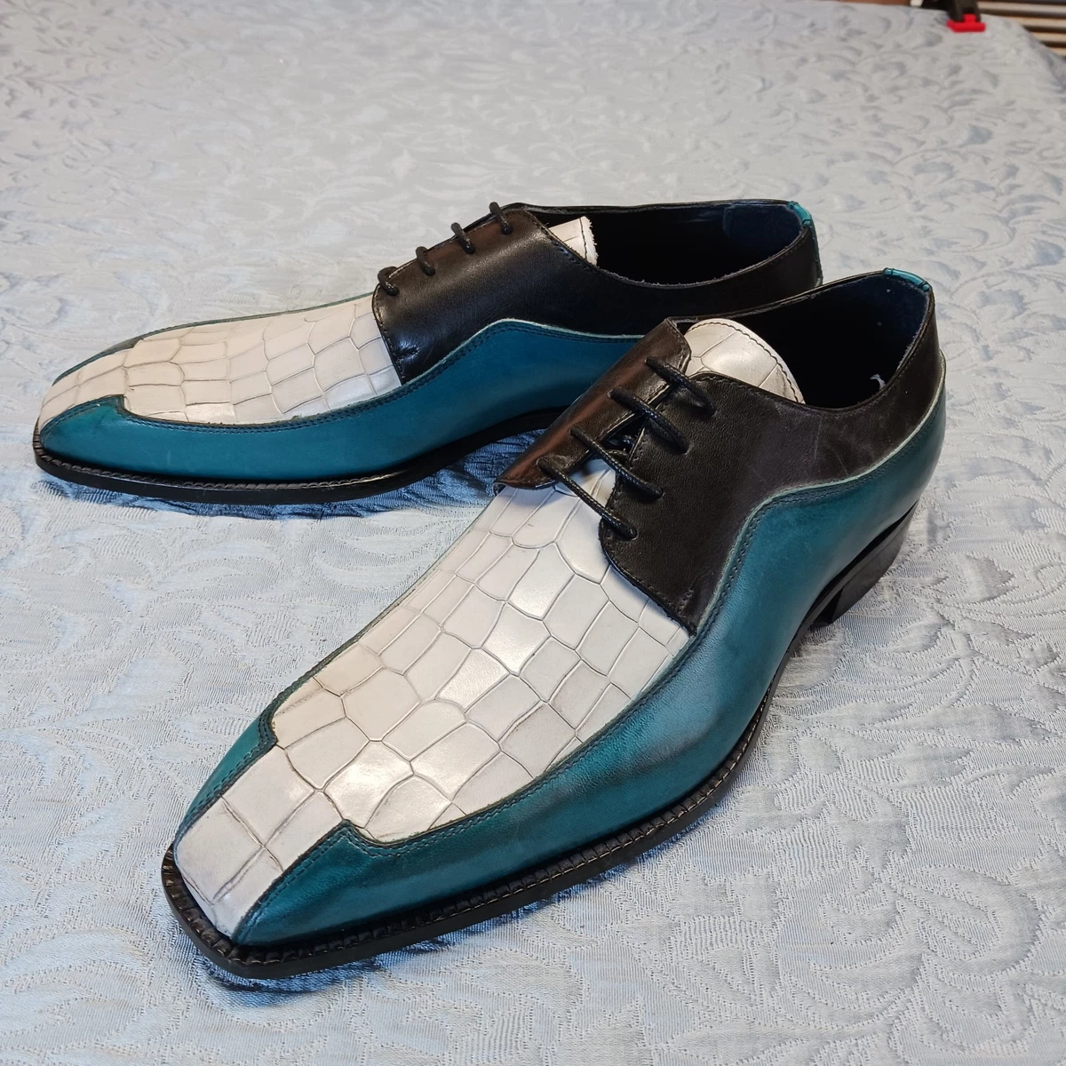 Animal Print Leather Upper Multicolor Dress Shoes for Men 