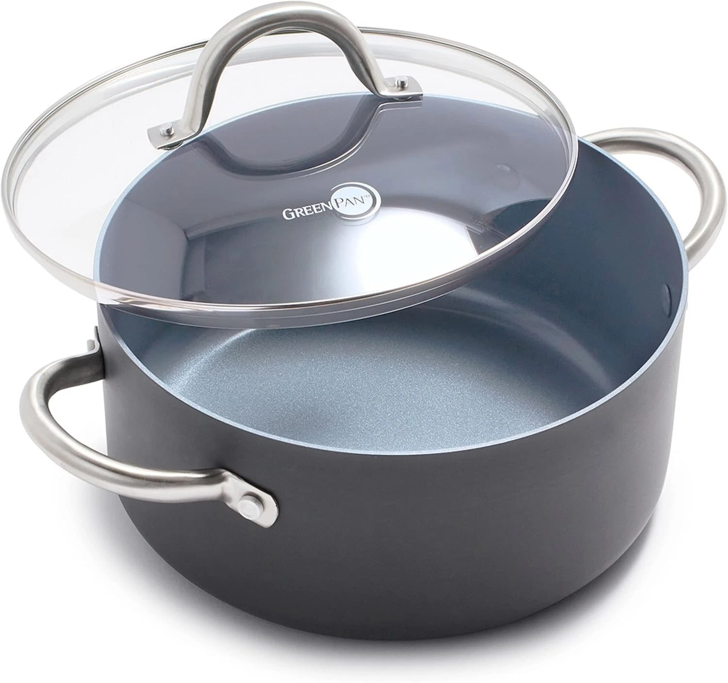 Lima 5.2QT Nonstick Stock Pot W/ Glass Lid Nontoxic PFAS-Free Ceramic Casserole