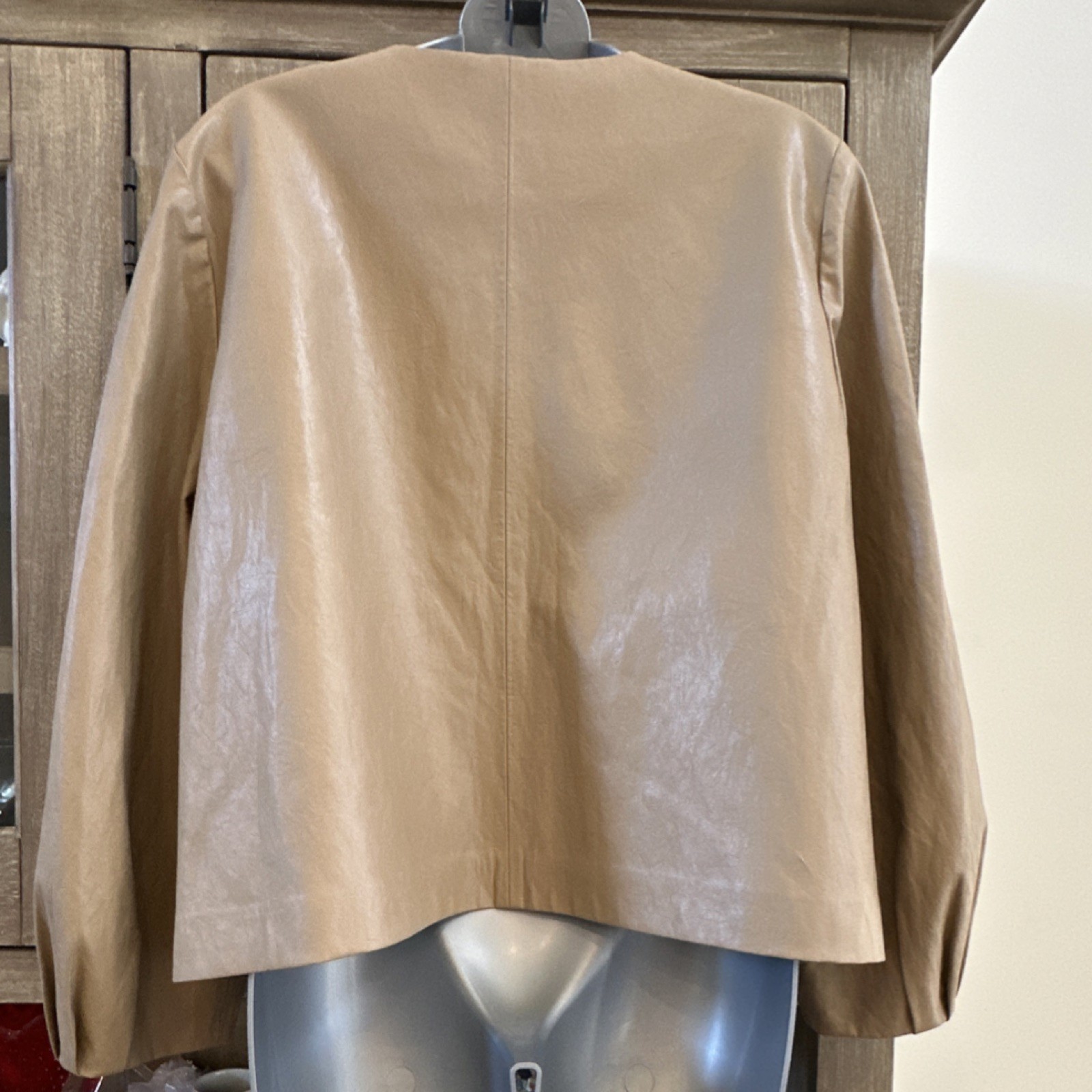 Chico's Beige Button Front Lined Basic Jacket Lon… - image 5