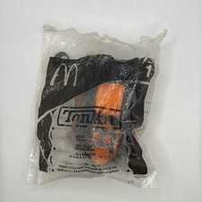Vintage 2003 McDonalds Happy Meal Toy Tonka Bulldozer Orange Black Car 1