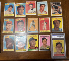 Lot (312+/-)1958 TOPPS Higher Grade No Creases - W/Mantle, Aaron, Robinson