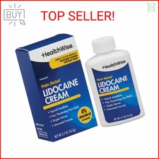 HealthWise Maximum OTC Strength Lidocaine Cream  Numbs Away Pain  Long-Lasting
