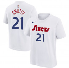 Nike Joel Embiid White Philadelphia 76ers 2024/25 City Edition Youth Size M NEW