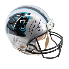 Cam Newton Kelvin Benjamin Panthers Autographed Signed FS Auth Helmet Fanatics