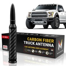Anodized Carbon Fiber 50 Cal Bullet Antenna for Truck - Fits Ford F150 F250 B...