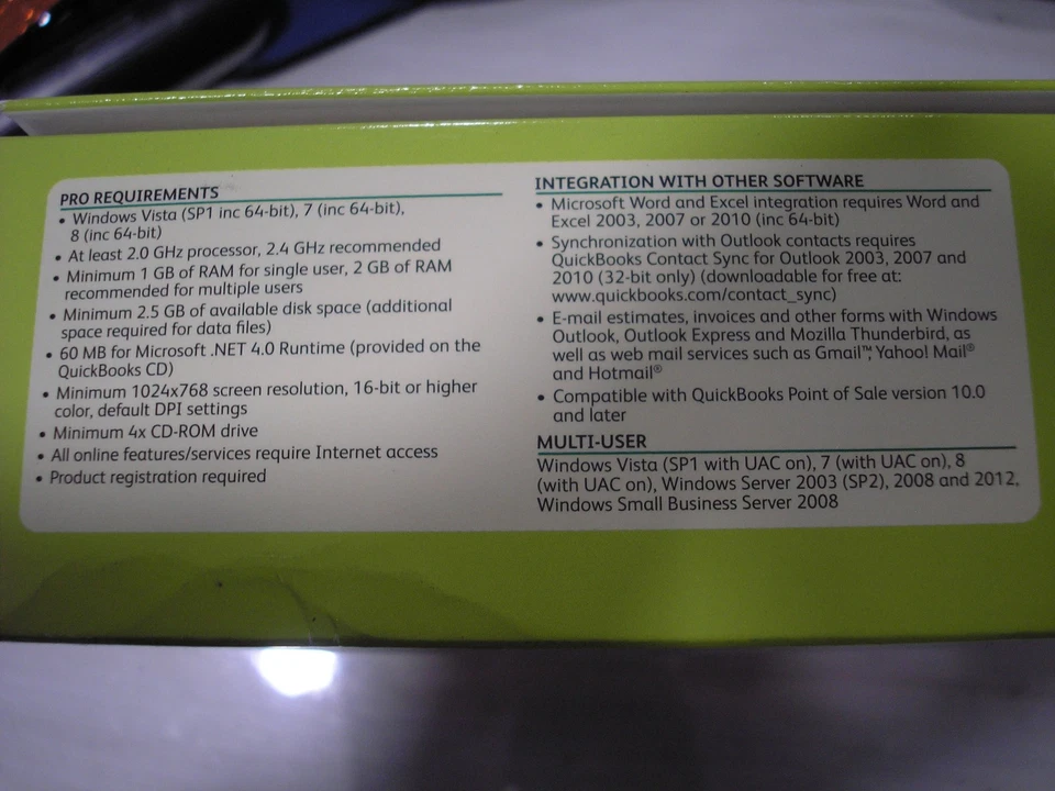 INTUIT QUICKBOOKS PRO 2014 FOR WINDOWS FULL RETAIL USA VERSION =NEW SEALED BOX= - Image 3 of 4