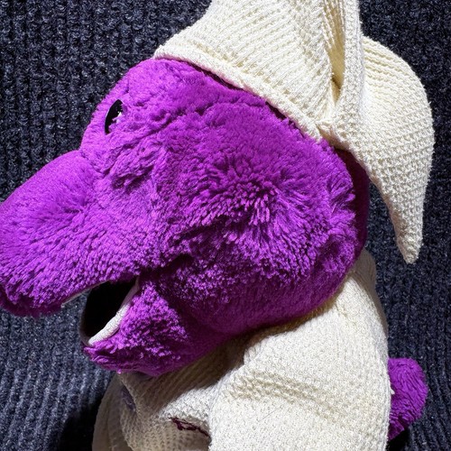 BEANIE BEDTIME BARNEY THE PURPLE DINOSAUR COLLECTORS PLUSH,& BEANIE BABY BOP - Picture 9 of 24