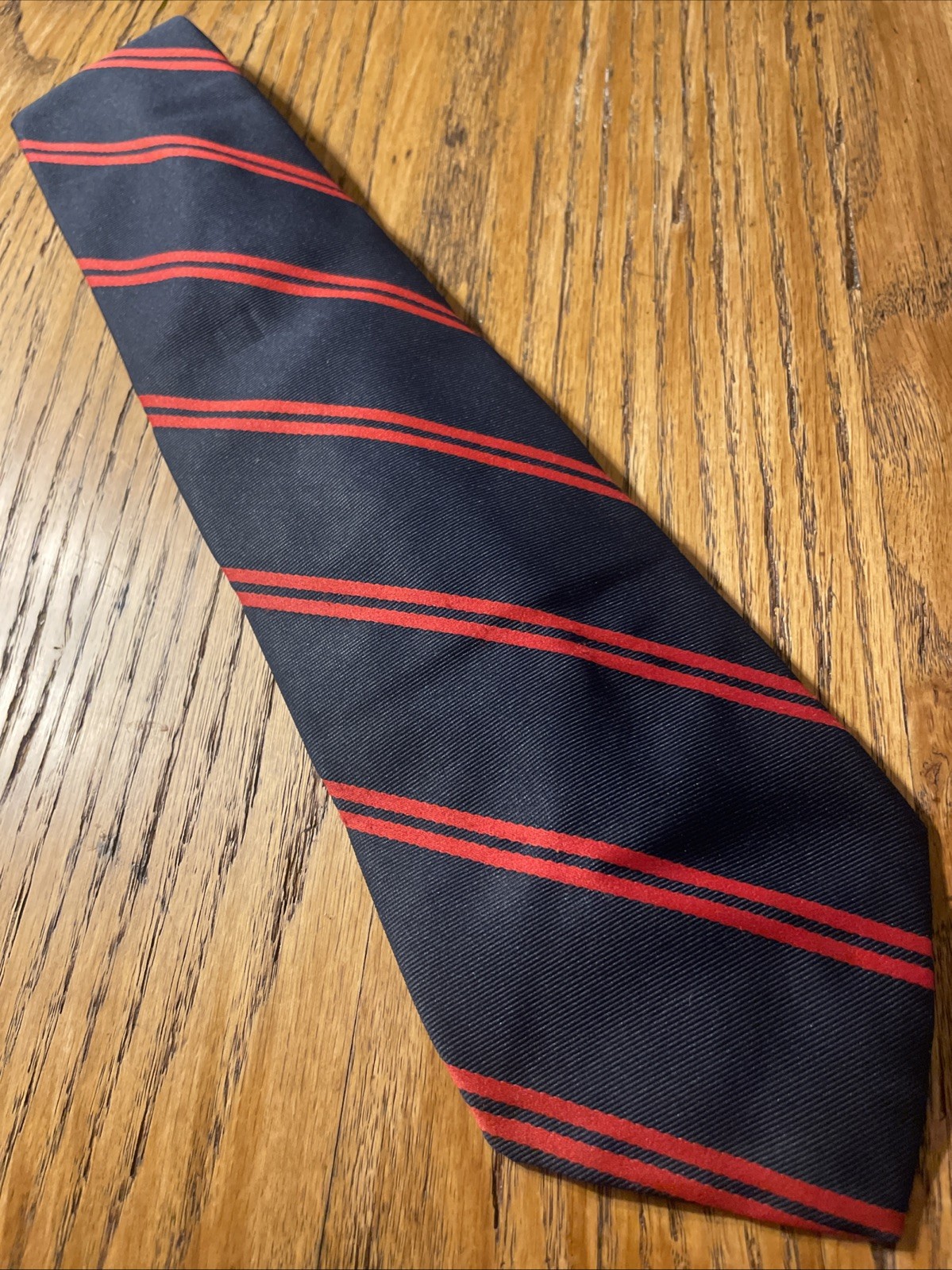 Vintage 70s NWOT Regimental Striped Tie Wide Polyester Mod USA Necktie