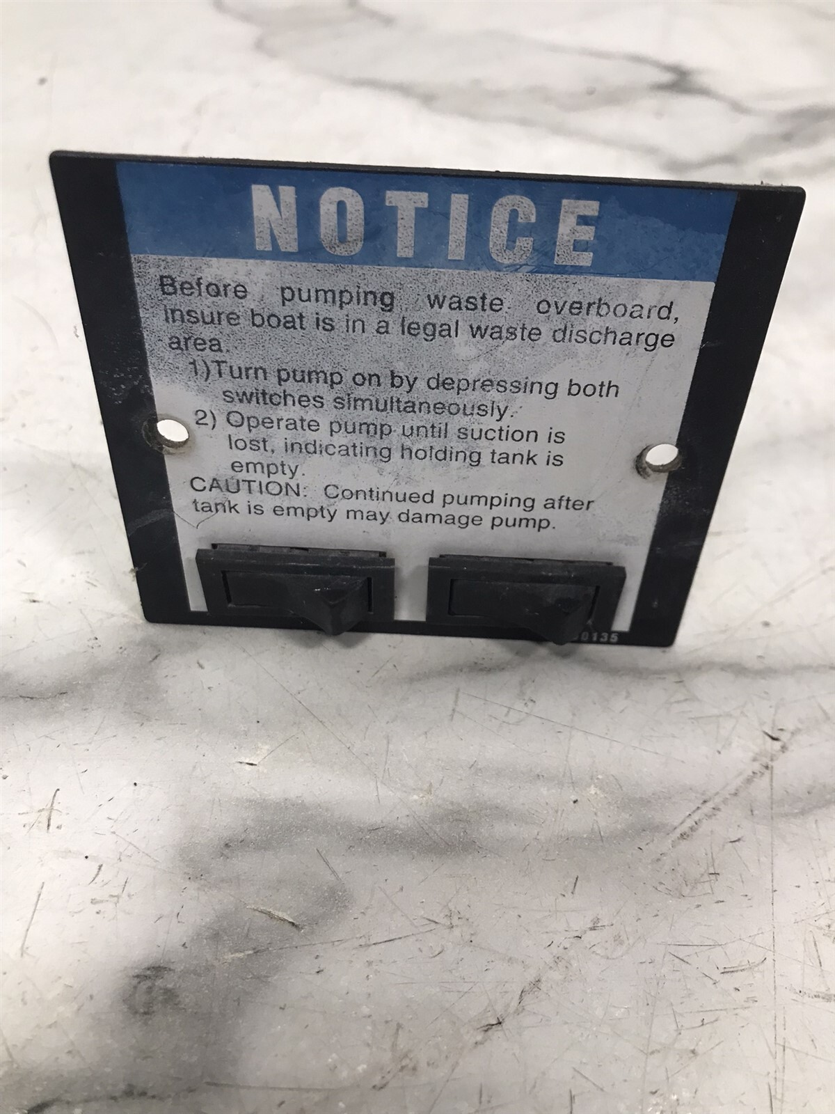 96 Bayliner Cierra Express 2452 Boat waste tank pump discharge control switch eBay