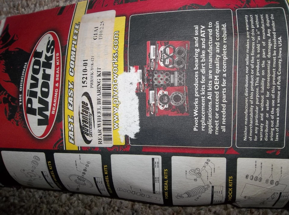 Kit de cojinete de rueda para Yamaha WR426F 2001 pivote funciona PWRK-Y08-421 Foto 2 de 3