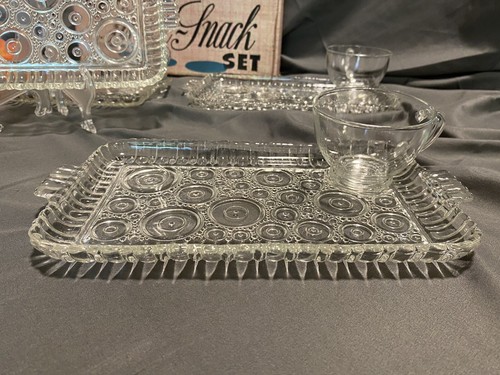 vintage Anchor Hocking Anchorglass "Serva Snack" set - Picture 2 of 4