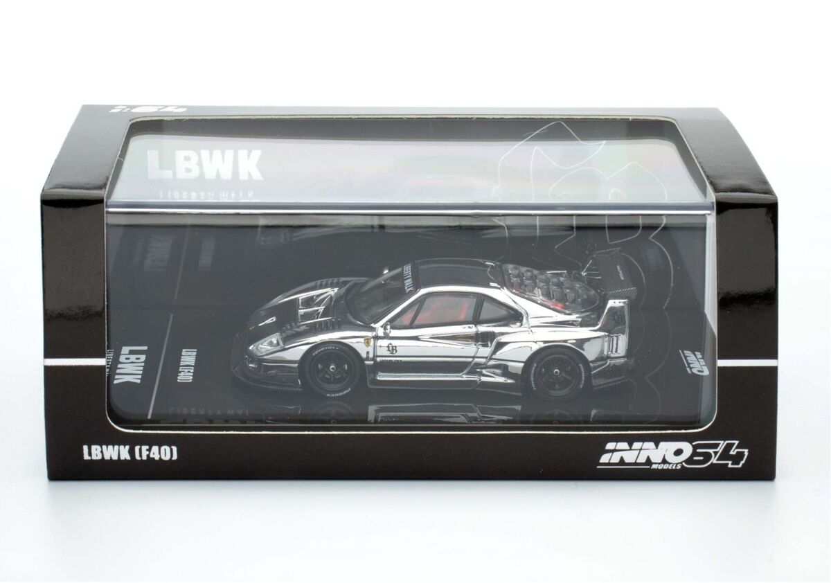 Inno64 1:64 Ferrari F40 Chrome Silver LBWK F40 Hobby Expo Inno64 1:64 Ferrari F40 Chrome Silver LBWK F40 Hobby Expo