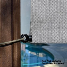 Breathable Pergola Replacement Cover Panel Canopy Patio Cover w/Rod Pocket Smoke