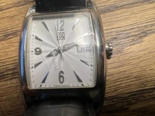 Mens ESQ Swiss BOSS Watch Stainless w/ Silver Fluted Face E5320 28.6MM