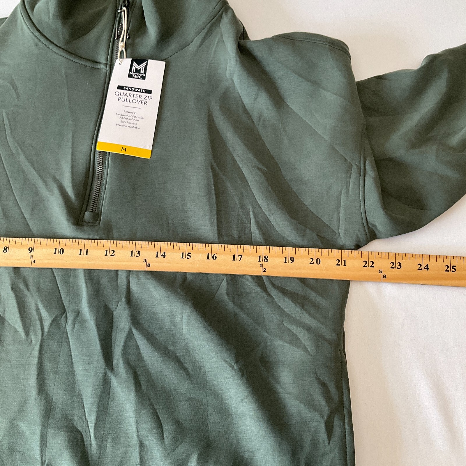 Members Mark Quarter Zip Pullover And Button Front Plaid Shacket Womens Size M