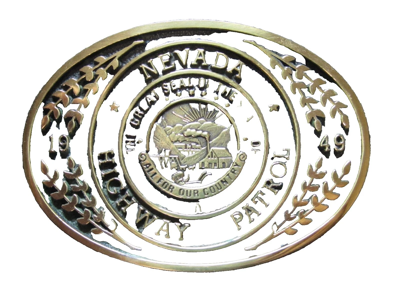 Militar/accesorios granjera Brass 1980s Vintage