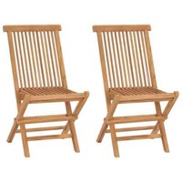 2/4/6/8Xmassivholz Teak Gartenstuhl Klappstuhl Holzstuhl Hochlehner 47X60X89Cm