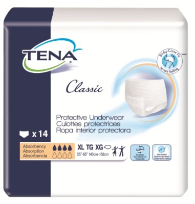 TENA Classic Adult Absorbent Underwear Pull On X-Large Heavy Absorbency - PK/56