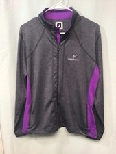FootJoy Women  s Gray/Purple Large Full Zip Golf Jacket J1