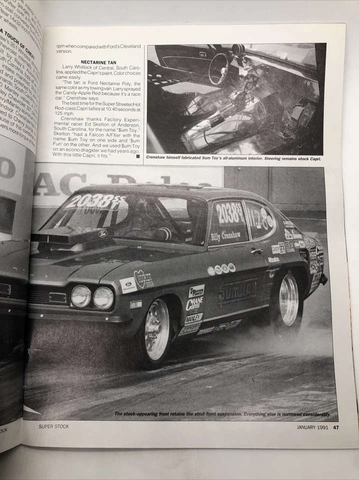 JANUARY 1991 SUPER STOCK & Drag Illustrated DRAG RACING 1st NITRO ZR-1 CORVETTE - Imagem 3 de 4