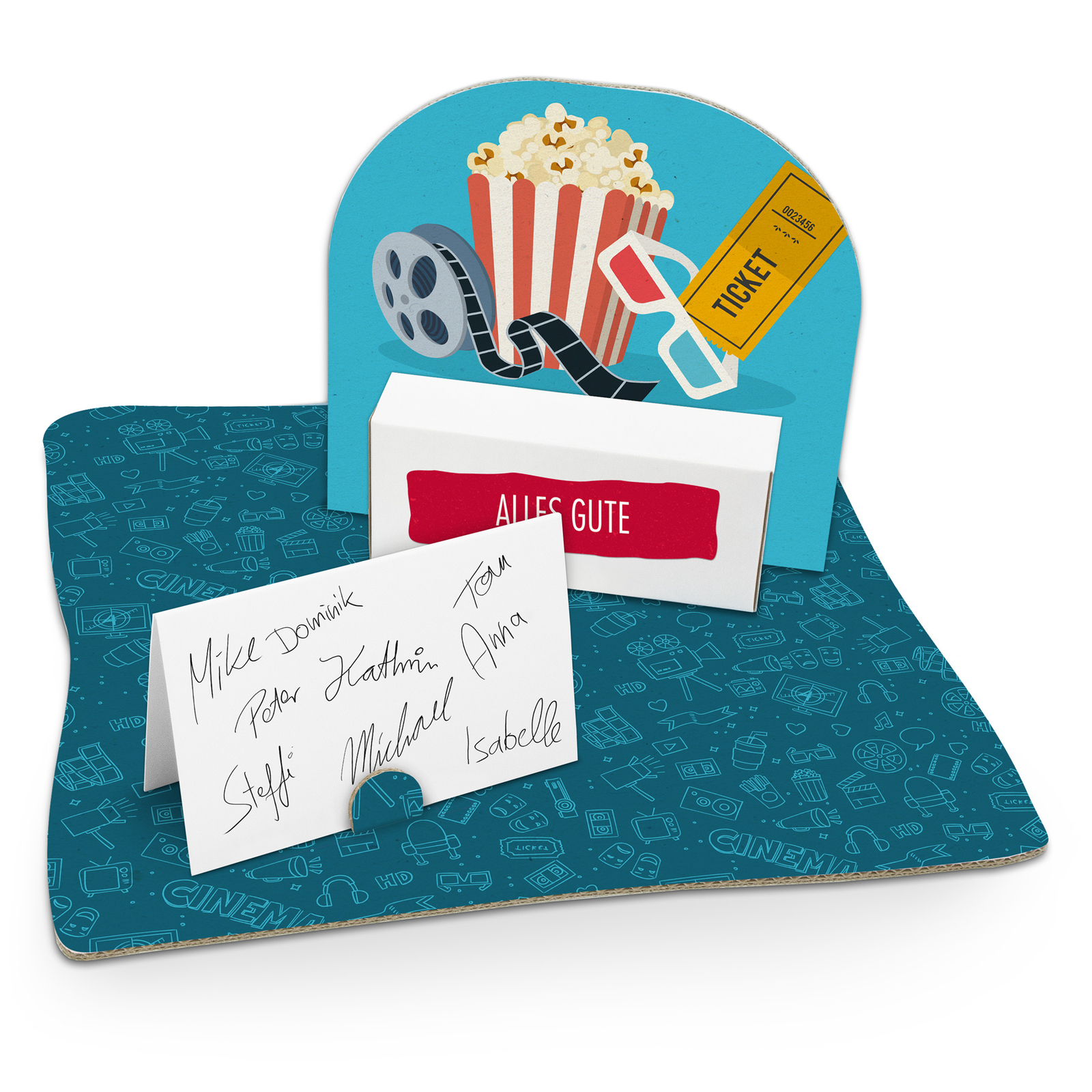 itenga Geldgeschenk Verpackung Gutschein Kino Popcorn Film Geschenk