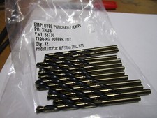 7/32" Hi-Molybdenum Steel 135  Split Point Black/Gold Finish Jobber Drill QTY 12