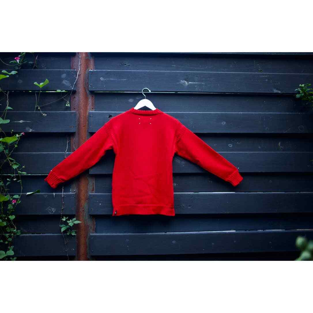 メゾンマルジェラ 長袖セッター レッド Maison Margiela Red Knit Rabbit Emblem Logo Sweater [New} | eBay