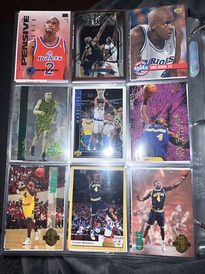 9 Card lot Chris Webber Warriors Wizards 76ers Pistons Michigan Wolverines AL89