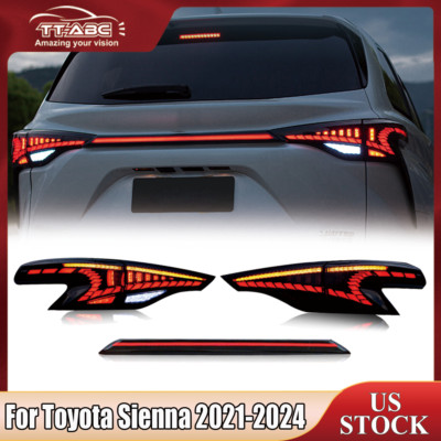 LED Tail Lights ＆ Trunk Lid lamp For Toyota Sienna 2021-2024 Rear Lamps Assembly