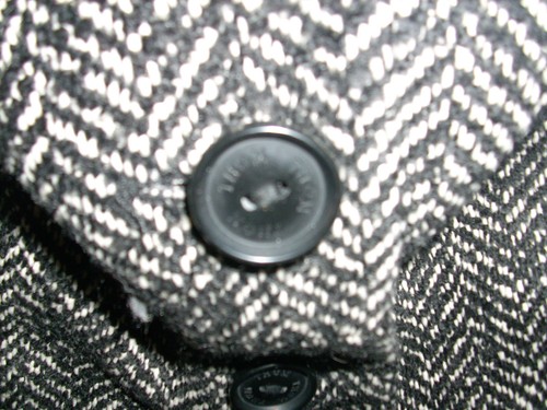 Wollmantel vonTHOM by Thomas Rath in Gr. 34,schwarz-weiss-fischgrät, sehr gut - Bild 5 von 5