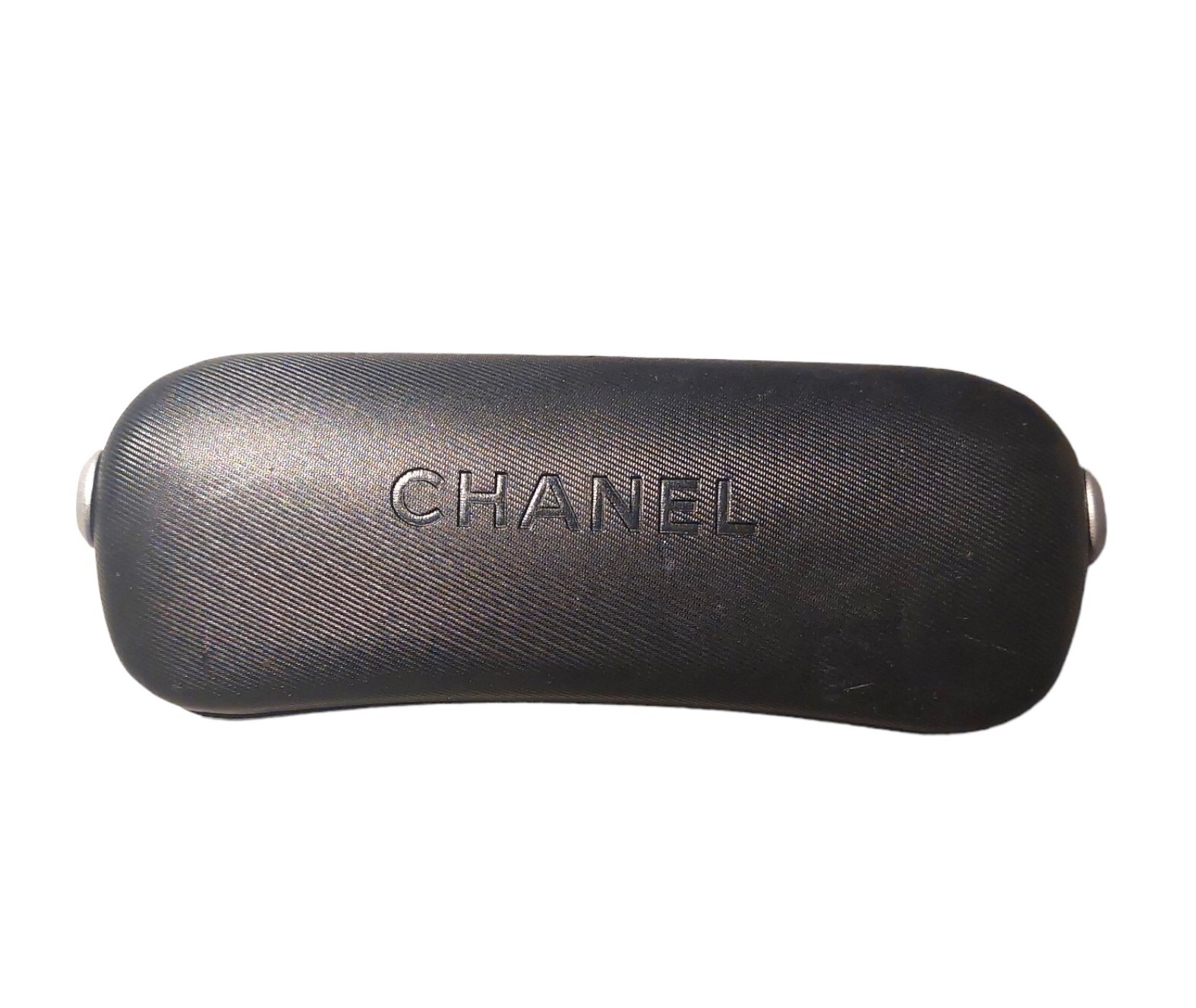 CHANEL Black Clamshell Eyeglasses Sunglasses Case Made in Italy