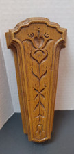VTG 1981 SYROCO HOMCO WALL HANGING POCKET VASE SCISSOR HOLDER FOUX WOOD