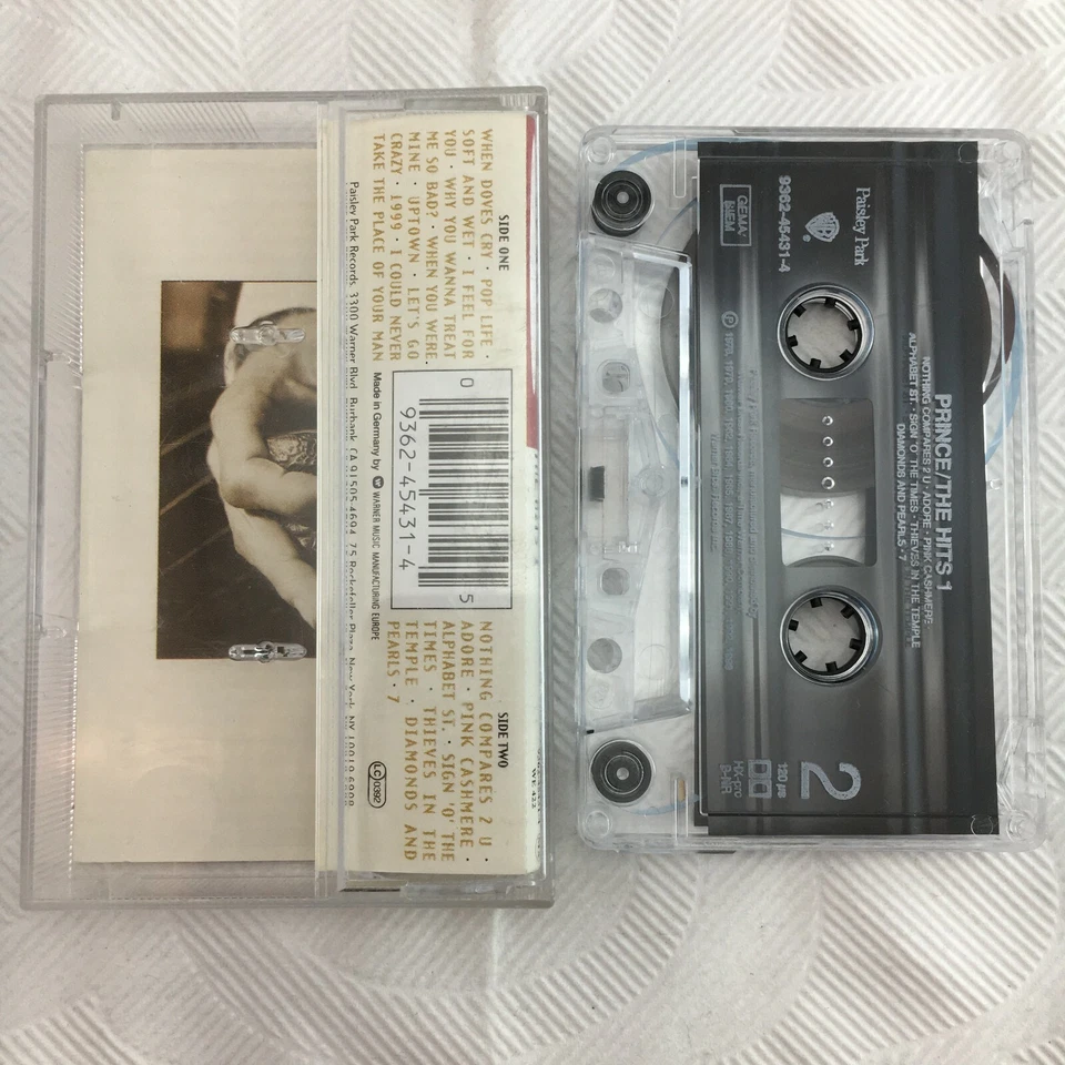 VTG Warner WB Records Paisley Park PRINCE The Hits 1 Cassette Tape Audio Album - Image 4 of 4