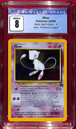 CGC 8 1999 Pokemon Promo Pokemon League Mew #9