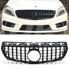PANAMERICANA GTR STYLE FRONT GRILL BLACK GRILLE FOR MERCEDES A CLASS W176 13-15