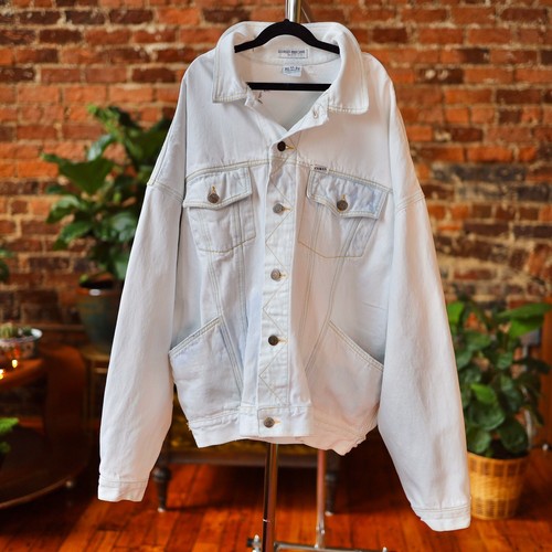 VTG 80s Guess Men Bleached White Denim 