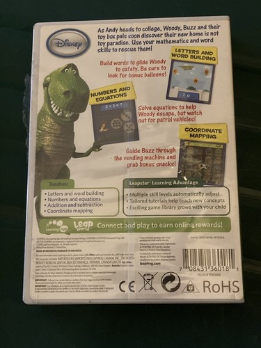 New Toy Story 3 Learning Game Cartridge LeapFrog Leapster LeapPad Explorer. - Picture 4 of 4