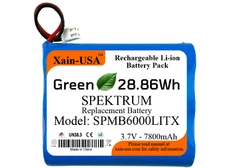 Spektrum 3.7V 1S 7800mAh RC Remote Control Transmitter Battery iX12 SPMB6000LITX