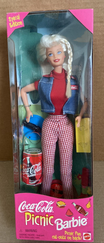Vintage 1997 Mattel Coca-Cola Picnic Barbie 19626