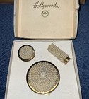 Vtg Hollywood Louis Philippe Compact Makeup Mirror, Blush, Lipstick 24k Pearls