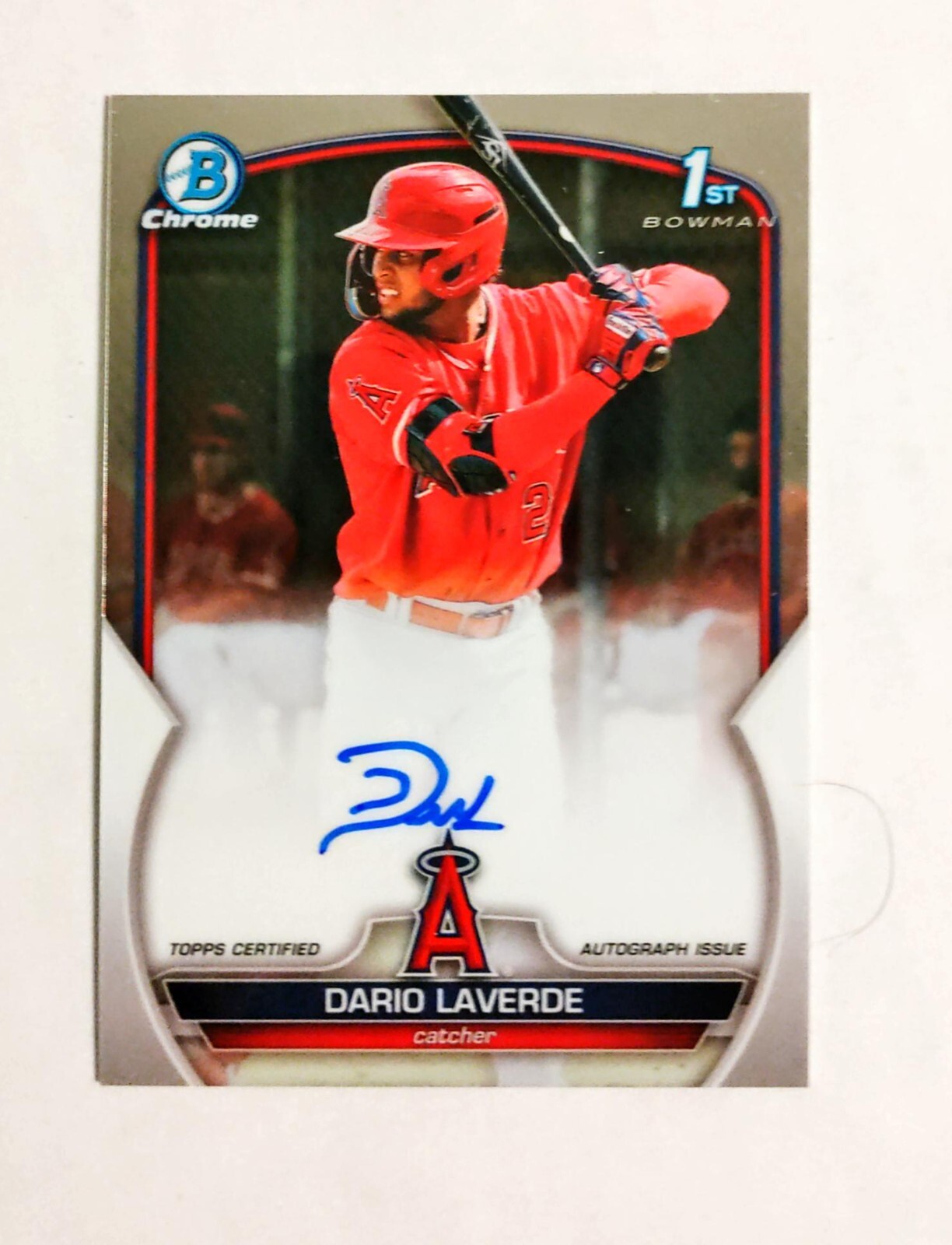 Dario Laverde 2023 1st Bowman Chrome AUTO Prospect AUTOGRAPH Angels RC z4