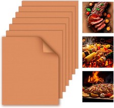 WIBIMEN Grill Mats for Outdoor Grill, Set of 7 Copper Medium, 7pcs