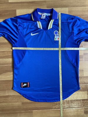 ITALY 1996 1997 HOME FOOTBALL SHIRT SOCCER JERSEY LONG