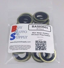 (25) M14 Metal Rubber Oil Drain Plug Gasket *Fits* Ford Linclon Vehicles 097-025