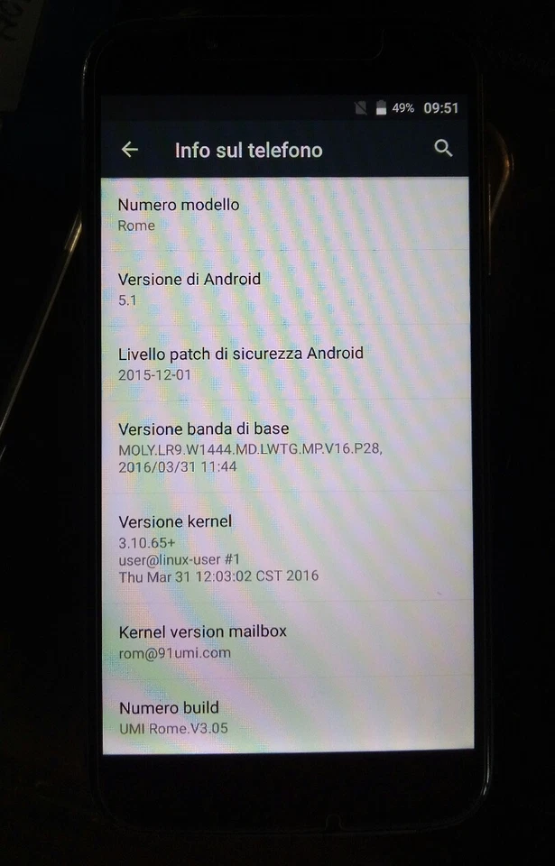 Smartphone Android Ram 3gb Rom 16gb UMI ROME - Immagine 3 di 4