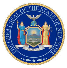 3" new york state seal sticker decal usa made