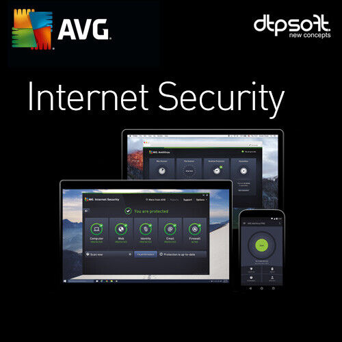 AVG INTERNET SECURITY 2023 3 PC's 2 YEARS AU - Picture 1 of 1