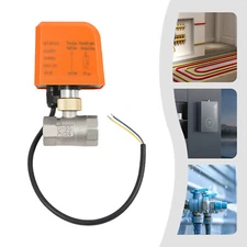 3/4'' Motorized Ball Valve, Normally Closed, Two-Way, 2-Wire Actuator, Stainless